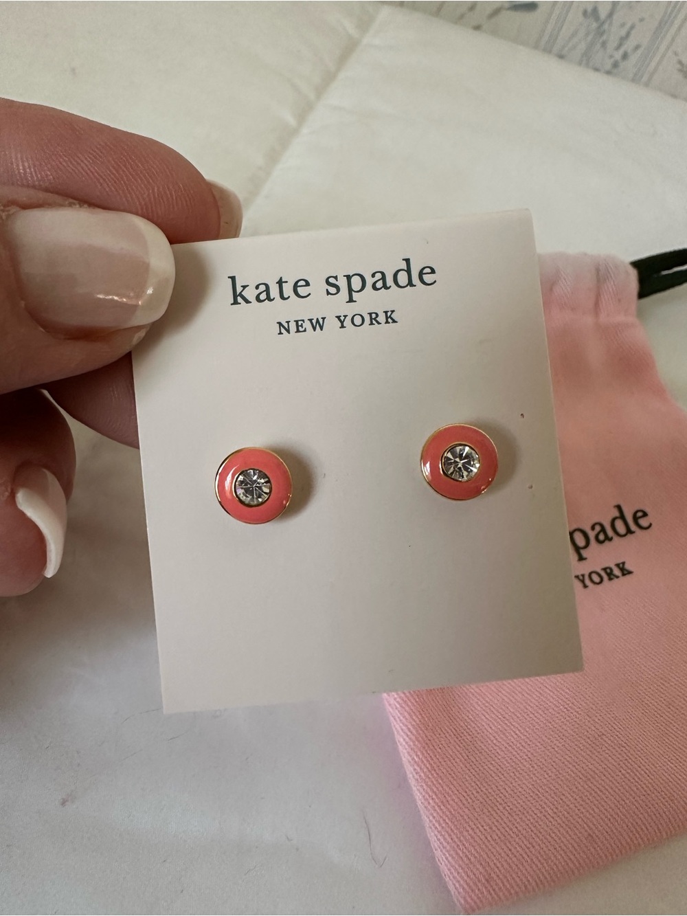 Kate Spade Pink Stud Earrings - Picture 2 of 3